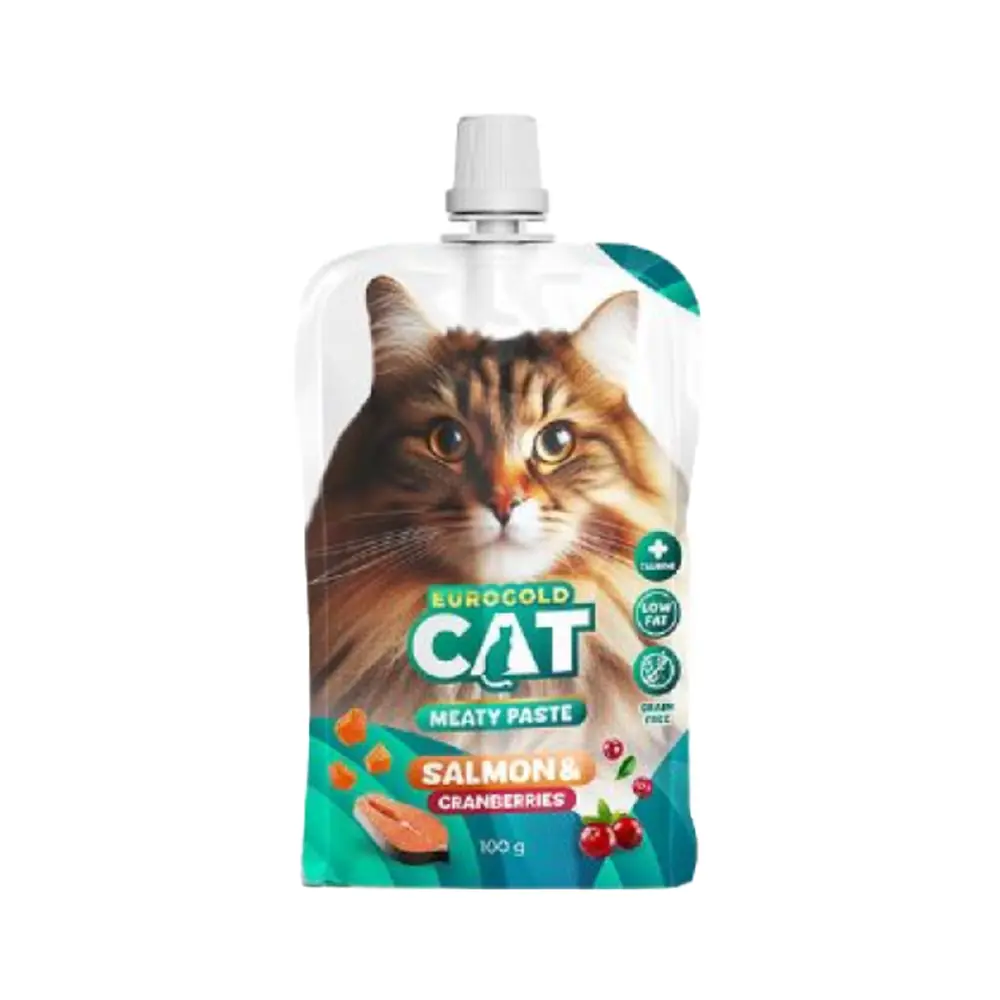 EuroGold Cat Somonlu ve Kızılcıklı Kedi Ödül Maması (100 g)