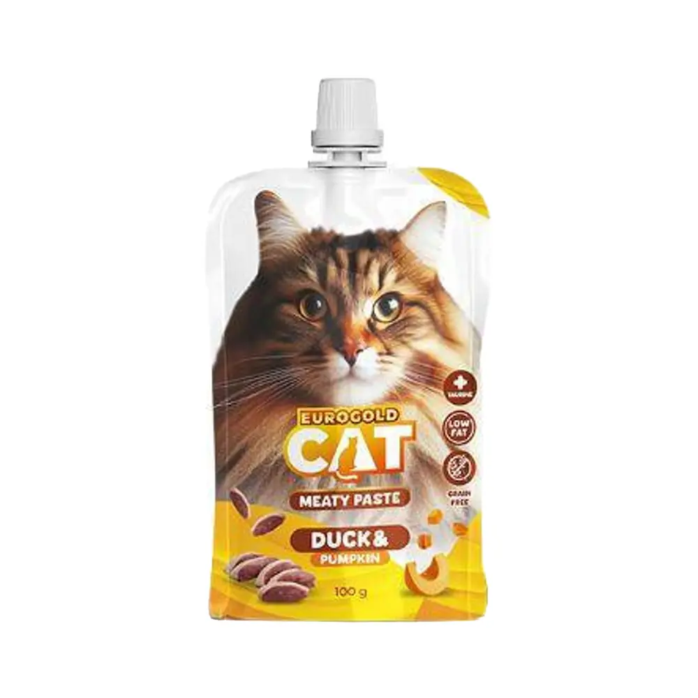 EuroGold Cat Ördek Etli ve Balkabaklı Kedi Ödül Maması (100 g)