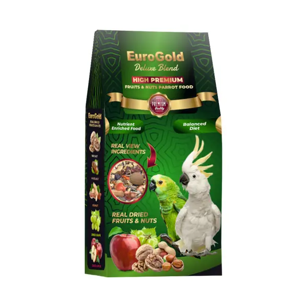 EuroGold Deluxe Blend Meyveli ve Kuruyemişli Papağan Yemi (650 g)