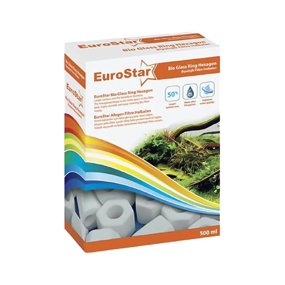 EuroStar Bio Filter Ring Hexagon Dış Filtre Malzemesi (500 ml)