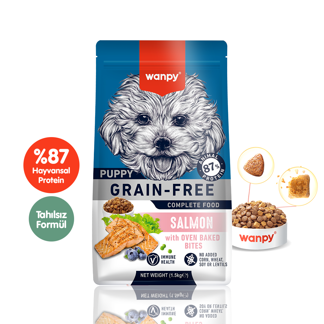 Wanpy Tahılsız Somonlu Yavru Köpek Maması 1.5kg
