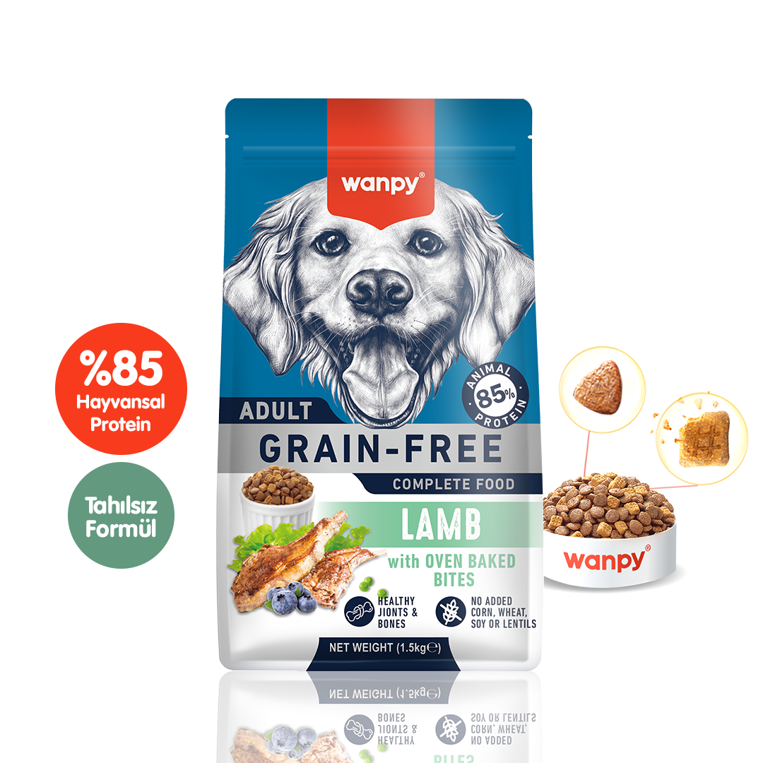 Wanpy Tahılsız Kuzulu Yetişkin Köpek Maması 1.5kg