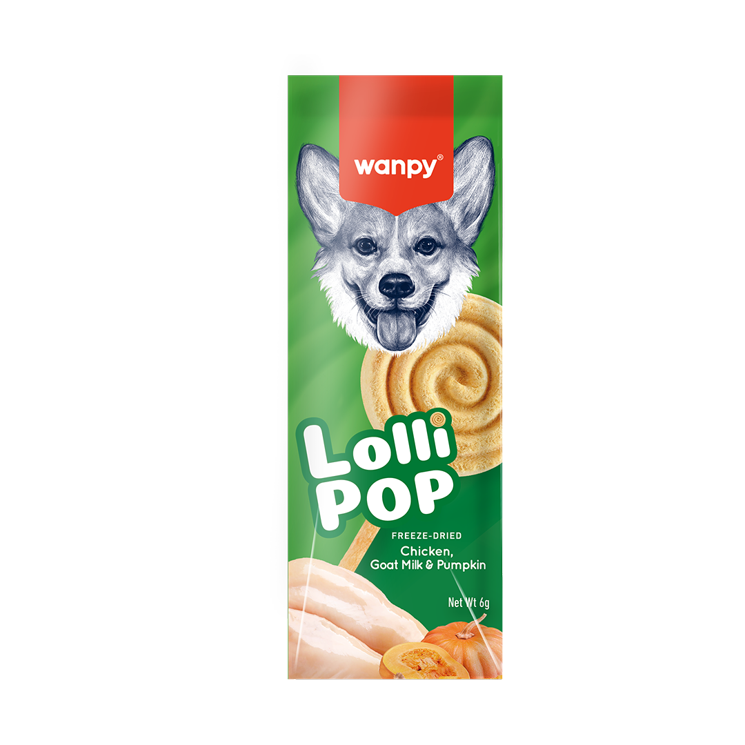 Wanpy Köpekler İçin Dondurularak Kurutulmuş Lolipop – Balkabaklı