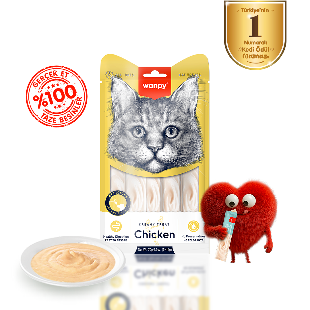 Wanpy Tavuklu Krema Kedi Ödülü 5x14 gr