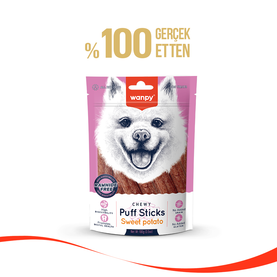 Wanpy Tahılsız Tatlı Patatesli Köpek Çiğneme Ödülü 100g