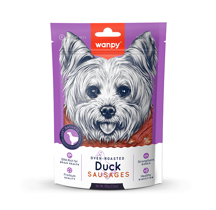 Wanpy Fırınlanmış Soft Ördek Etli Sosis Köpek Ödülü 100 gr