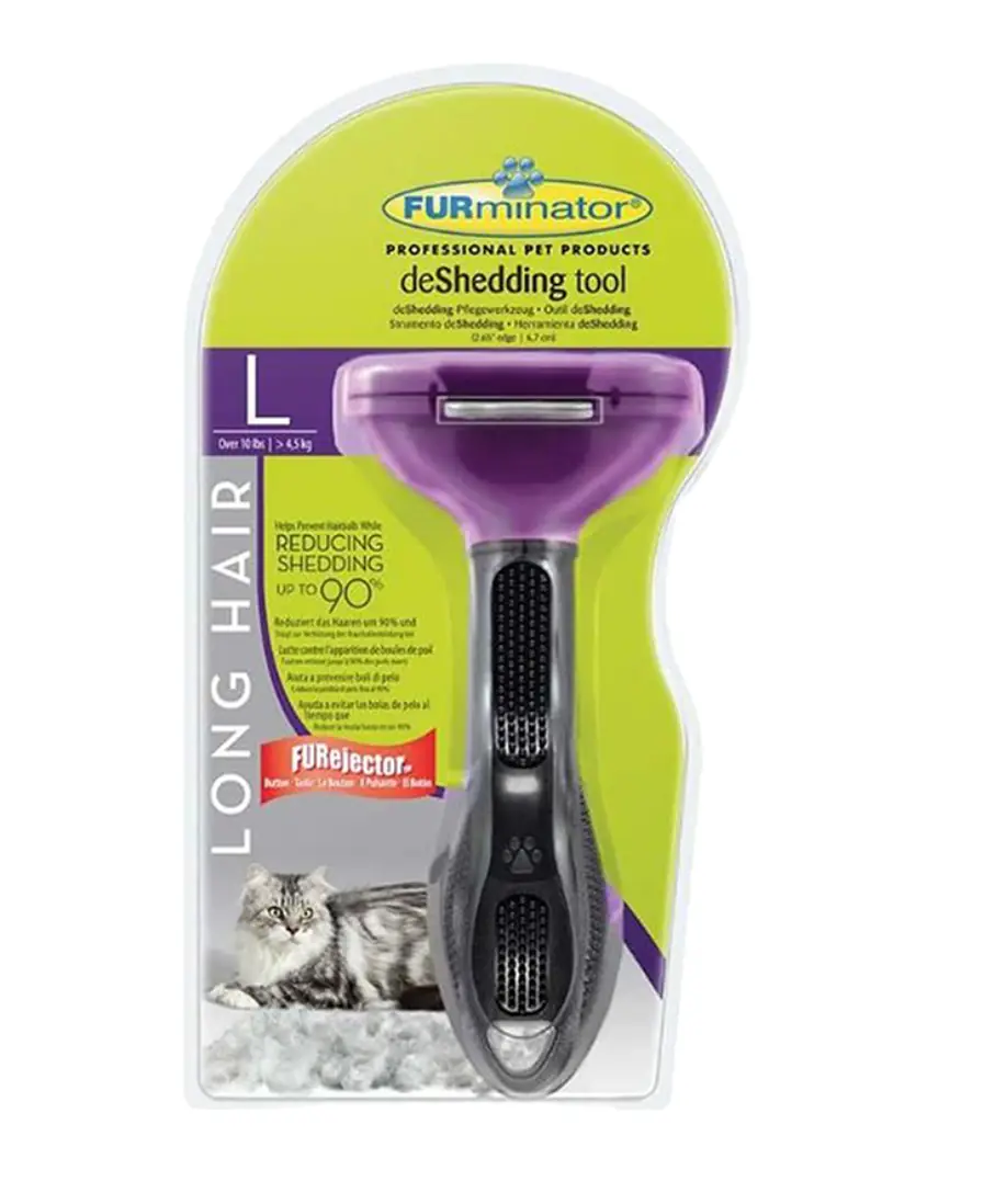 Furminator Uzun Tüylü Kedi Tarağı (L)
