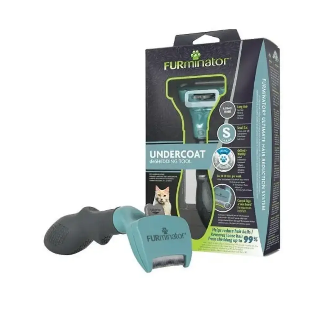 Furminator Uzun Tüylü Kediler için Tüy Toplayıcı Kedi Tarağı 3,9cm [S]