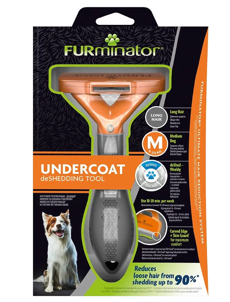 Furminator Orta Irk Uzun Tüylü Köpek Tarağı (M)